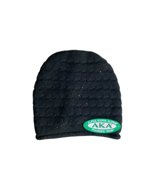 ΑΚΑ NEW! AKA Black Slouch Beanie(FA25)