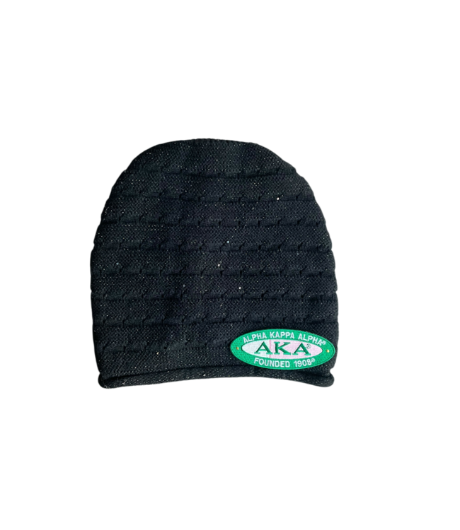 ΑΚΑ NEW! AKA Black Slouch Beanie (SP26)