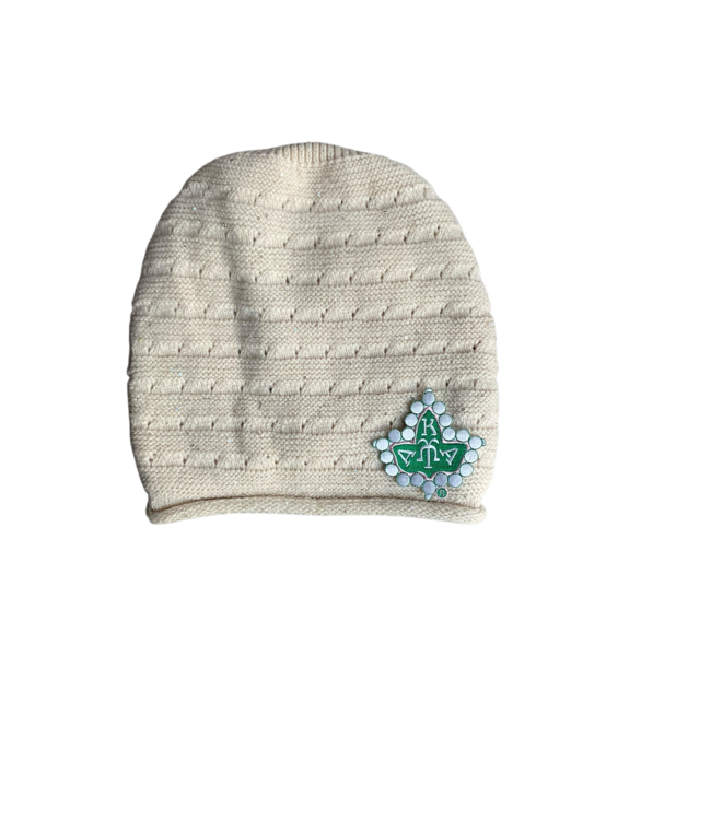 ΑΚΑ NEW! AKA Cream  Slouch Beanie(FA25)