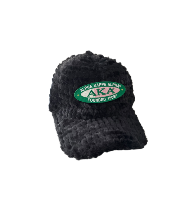 NEW! Black Fur Sorority Caps (AKA, Zeta, SGRho) (SP26)