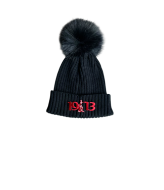ΔΣΘ NEW! DST Black Pom Pom Beanie (SP26)