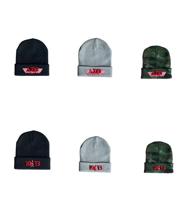 ΔΣΘ NEW! DST Traditional Beanie (BK, Gray, Camo) (SP26)