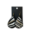NEW! Oval Zebra Earrings Pink & Black(FA25)