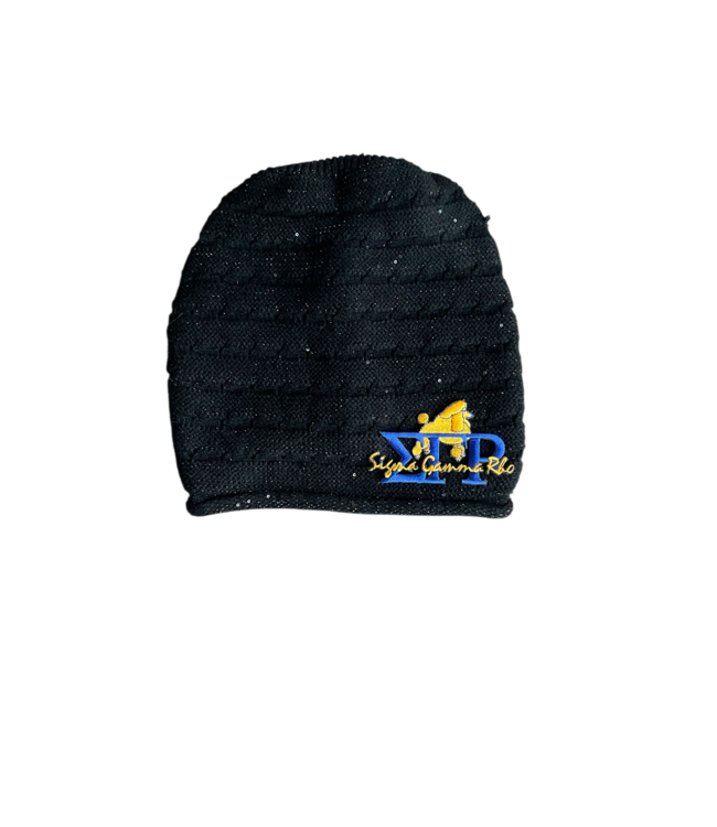 ΣΓΡ NEW! SGR Sigma Gamma Rho Black Slouch Beanie 4 Styles (SP26)