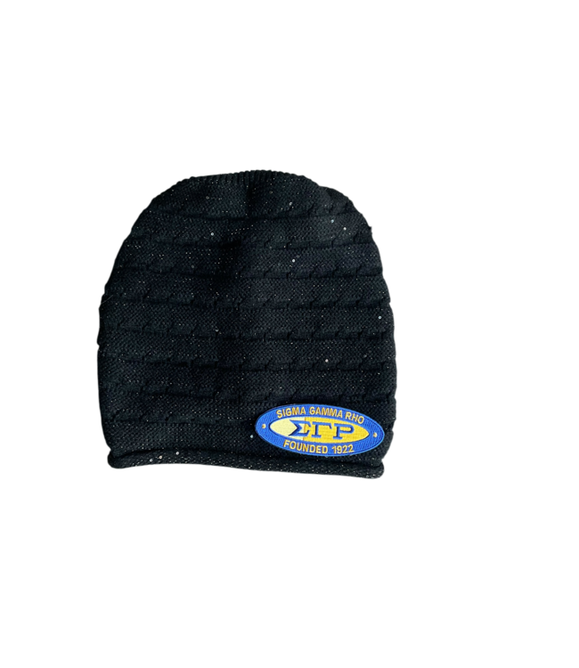 ΣΓΡ NEW! SGR Sigma Gamma Rho Black Slouch Beanie 4 Styles (SP26)