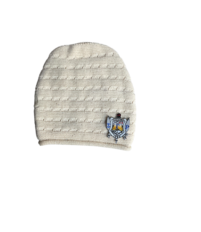 ΣΓΡ NEW! SGR Cream Slouch Beanie 4 Styles(FA25)