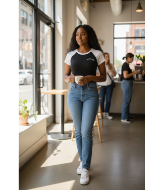 ΑΚΑ SALE! AKA Black/White  Bodysuit (1X,2X,3X) (SP26)