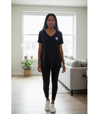 ΖΦΒ SALE! ZPB Zeta Phi Beta Black Oversized Top w/ Side Slits & Leggings (S,M) (SP26)