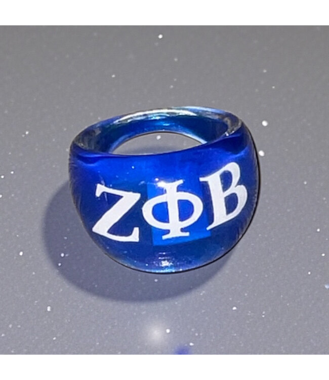 ΖΦΒ NEW! ZPB Fun clear handcrafted ring (FA25)