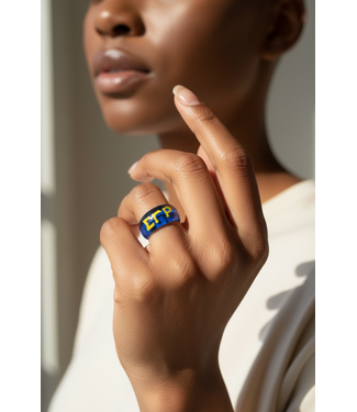 ΣΓΡ NEW! SGR Sigma Gamma Rho Fun clear handcrafted ring (SP26)