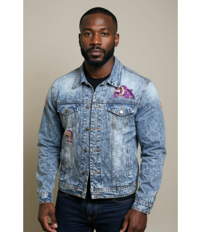 ΩΨΦ NEW! OPP Omega Psi Phi Denim Jacket Pre-Made & Custom (SP26)
