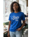 ΖΦΒ NEW! ZPB Zeta Phi Beta Embroidered Finer Royal T-shirt (SP26)