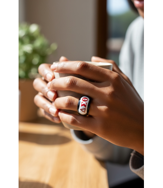 ΔΣΘ NEW! DST Black Fun Clear Handcrafted Rings (FA25)