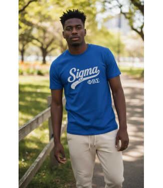 ΦΒΣ NEW! PBS Phi Beta Sigma Embroidered Sigma Royal T-shirt (SP26)