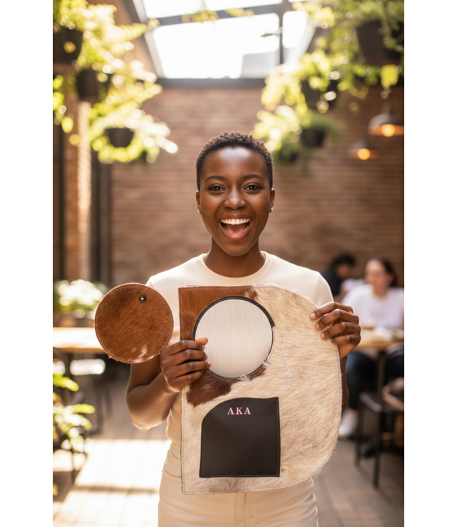 ΑΚΑ NEW! AKA Embroidered Cowhide D Bag (SP26)