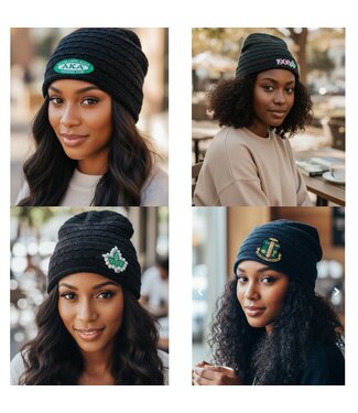 ΑΚΑ NEW! AKA Black Slouch Beanie (SP26)
