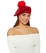 ΔΣΘ NEW! W Spacedyed Knit Pom Pom Slouch Beret - Red (SP26)