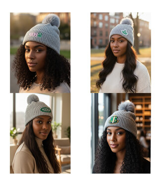 ΑΚΑ NEW! AKA Gray Rhinestoned Beanie (SP26)