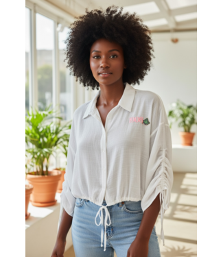 ΑΚΑ SALE! AKA White Sheer 1908 Top only 1 left (3X) (SP26)