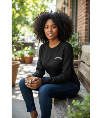 ΑΚΑ SALE! AKA Long Sleeve Black Top (SM) only 1 left (SP26)