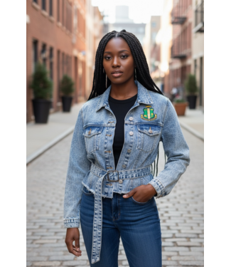 ΑΚΑ SALE! AKA Washed Denim Belted Jacket (MD) only 1 left (SP26)