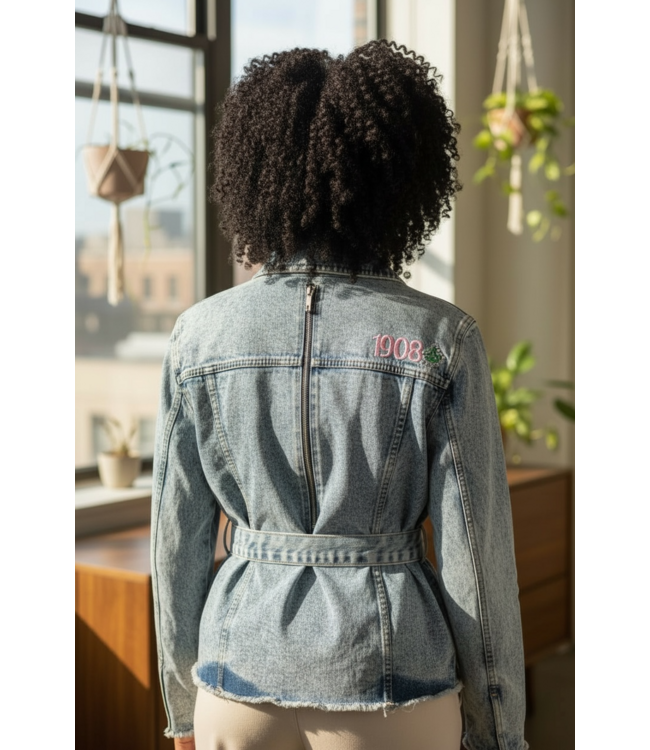 ΑΚΑ SALE! AKA Washed Denim Belted Jacket (MD) only 1 left (SP26)