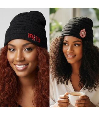 ΔΣΘ NEW! DST Black Slouch Beanie (SP26)