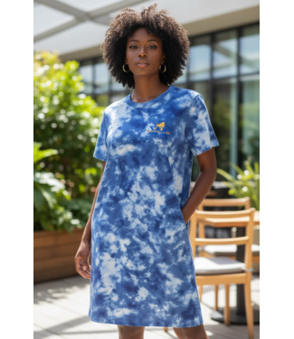 ΣΓΡ SALE! SGR Sigma Gamma Rho Blue Tie-Dye Short Sleeve Dress (SP26)