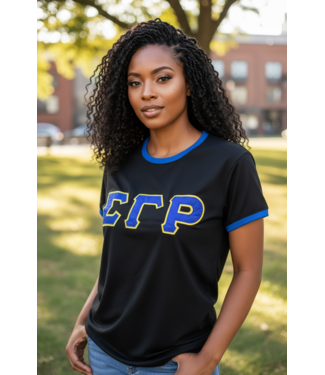 ΣΓΡ SALE! SGR Sigma Gamma Rho Ringer Tee w/ Satin Letters (XL) (SP26)