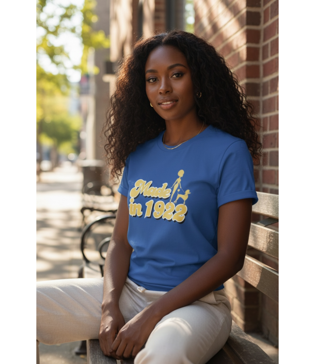 ΣΓΡ NEW! SGR Sigma Gamma Rho Printed Made Poodle Royal T-shirt (SP26)