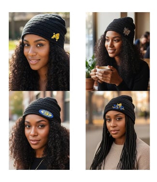 ΣΓΡ NEW! SGR Sigma Gamma Rho Black Slouch Beanie 4 Styles (SP26)