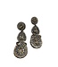 W Double Teardrop Beaded Earrings