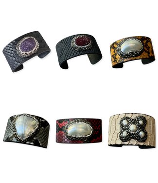 W Stone Cuff Bracelet