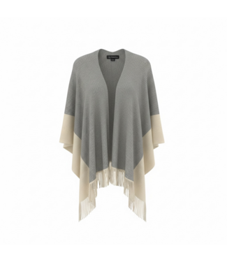 W Gray and Cream Poncho