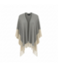 W Gray and Cream Poncho