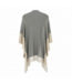 W Gray and Cream Poncho