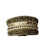 W Magnetic Beaded Cuff Bracelet