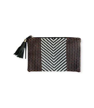 W Leather Woven Clutch (FA25)