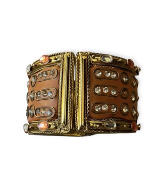 W Orange Studded Cuff
