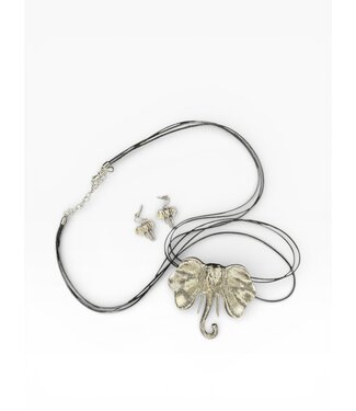 W Silver Elephant Necklace Sets (FA25)