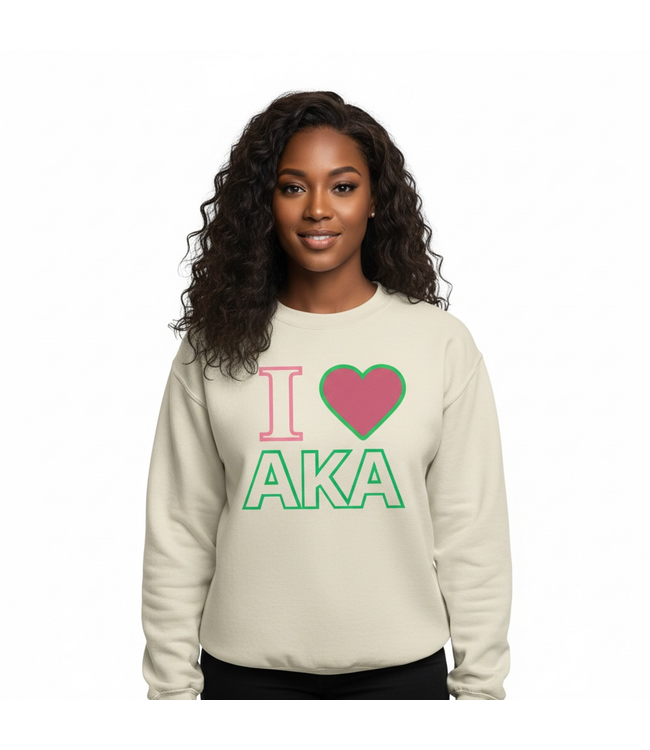 ΑΚΑ NEW! AKA I Love AKA Cream Sweatshirt(SP26)