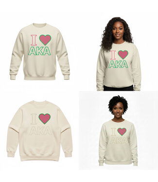 ΑΚΑ NEW! AKA I Love AKA Cream Sweatshirt(SP26)
