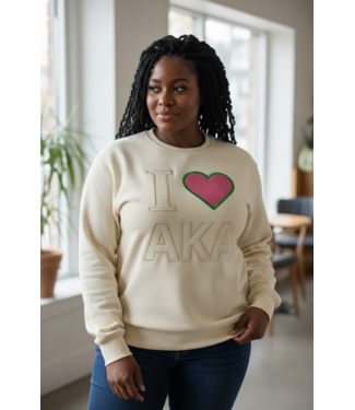 ΑΚΑ NEW! AKA I Love AKA Cream Sweatshirt(Plus)(SP26)