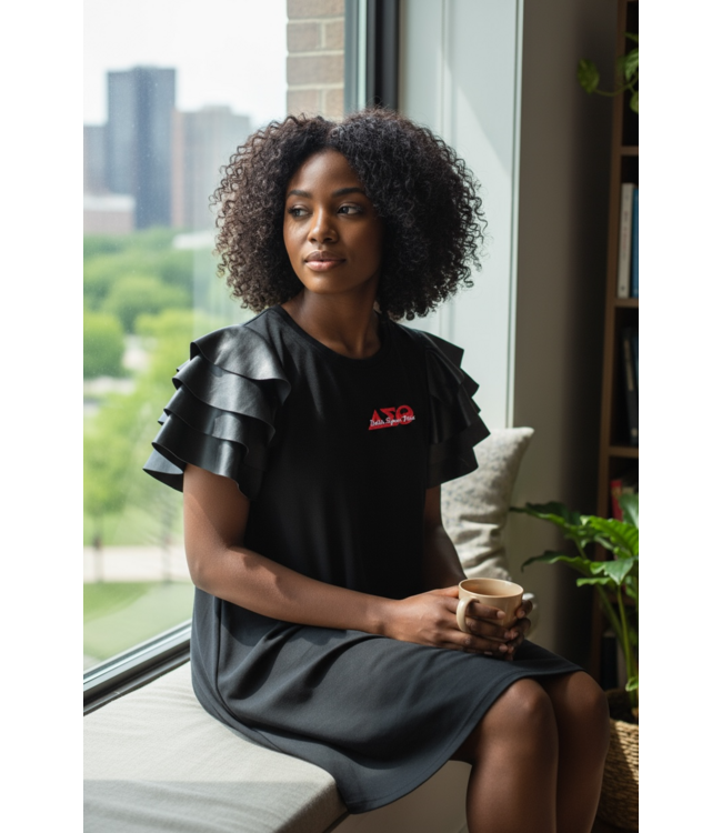 ΔΣΘ DST Black Butterfly Swing Dress w/Pockets (FA25)