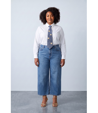 NEW! W Denim Necktie with Pearls (FA26)
