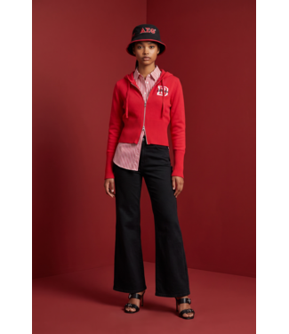 ΔΣΘ NEW! DST D Red Zip Up Hoodie Sweater (FA26)