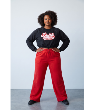 ΔΣΘ NEW! DST Black Crop with Toggle Baseball Sweatshirt (FA26)