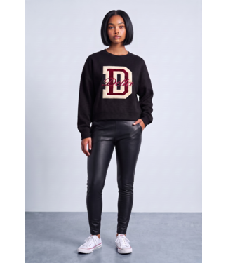ΔΣΘ NEW! DST Black Crop Modal "D" Delta Sweatshirt (FA26)