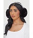 Black Faux Pearl Rhinestone Earmuffs