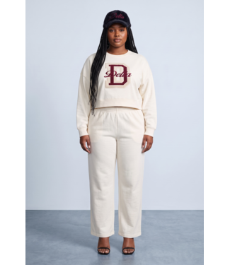 ΔΣΘ NEW! DST Cream Crop Modal "D" Delta Sweatshirt (FA26)